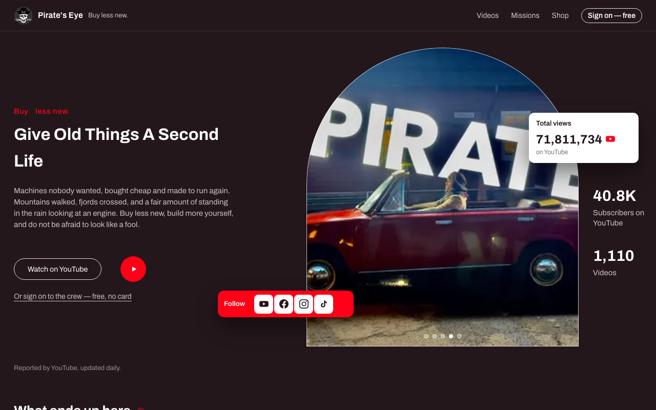 PiratesEye.club — live site